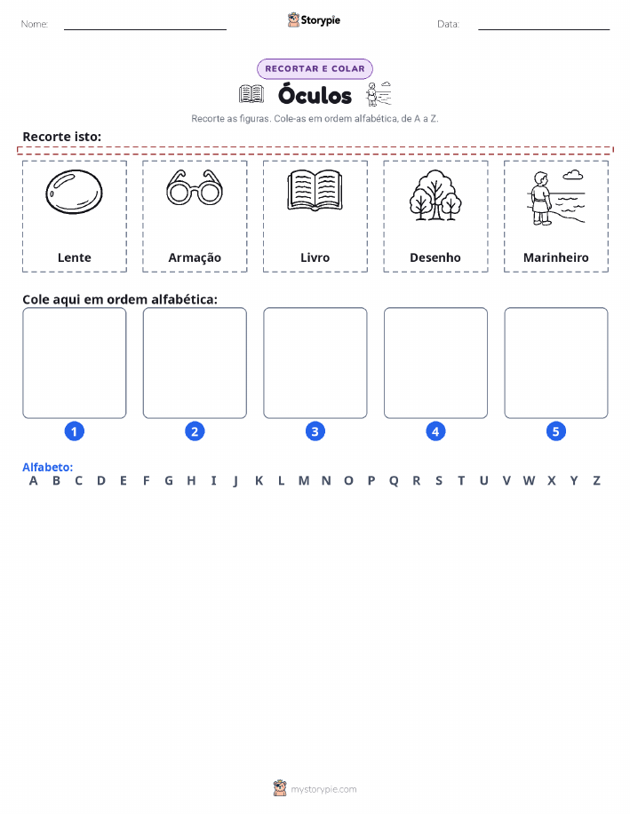 Recortar & Colar Alfabeto