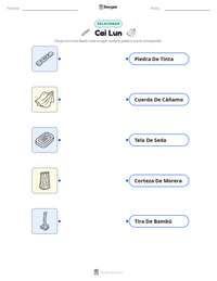 Vista previa de la hoja de trabajo imprimible de Cai Lun