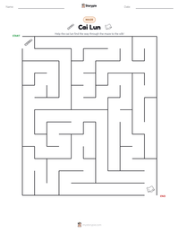 Cai Lun printable worksheet preview