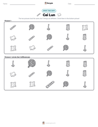 Cai Lun printable worksheet preview