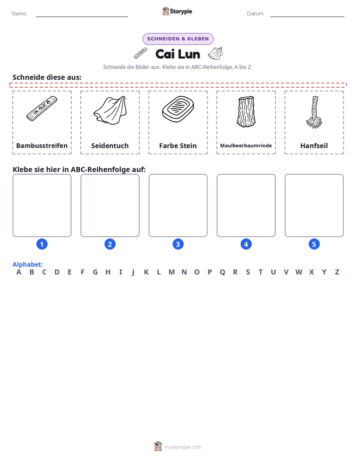 Schneiden & Einfügen Alphabet