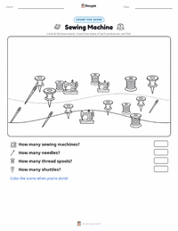 Sewing Machine printable worksheet preview