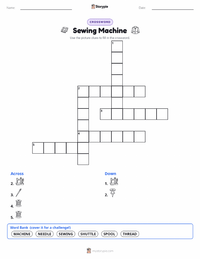 Sewing Machine printable worksheet preview