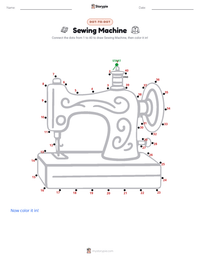 Sewing Machine printable worksheet preview