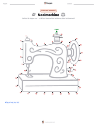 Naaimachine afdrukbare werkblad voorbeeld