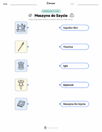 Podgląd drukowalnego arkusza ćwiczeń Maszyna do szycia
