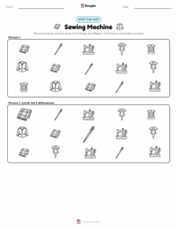 Sewing Machine printable worksheet preview