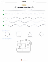 Sewing Machine printable worksheet preview