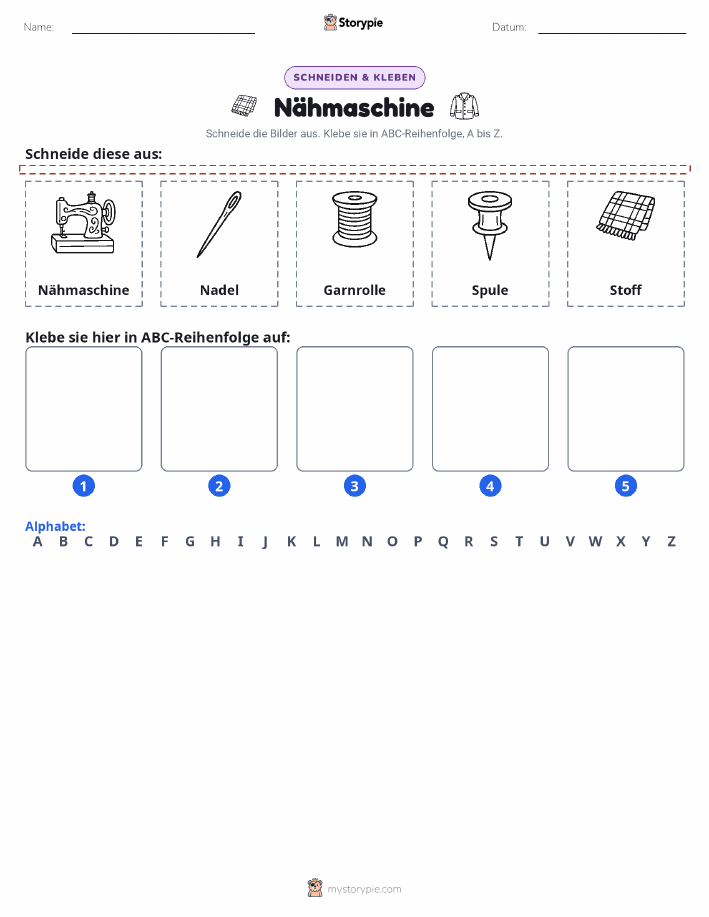 Schneiden & Einfügen Alphabet