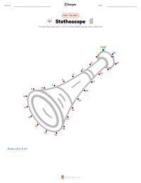Stethoscope printable worksheet preview