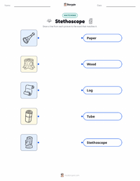 Stethoscope printable worksheet for kids