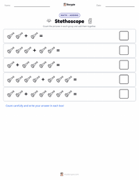 Stethoscope printable worksheet preview