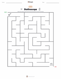 Stethoscope printable worksheet preview