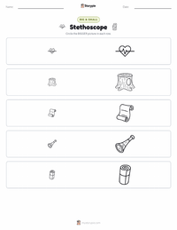Stethoscope printable worksheet preview