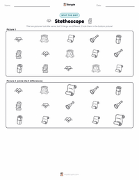 Stethoscope printable worksheet preview