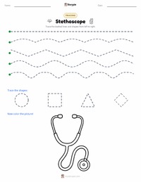 Stethoscope printable worksheet preview