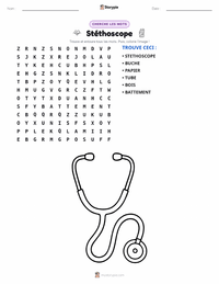 Aperçu de la feuille de travail imprimable Stéthoscope