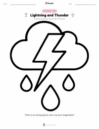 Lightning and Thunder printable worksheet preview