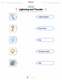 Lightning and Thunder printable worksheet preview