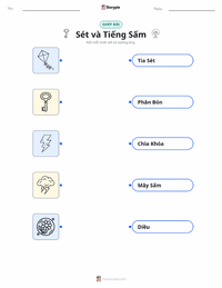 Tài liệu in sẵn Sét và Sấm cho trẻ em