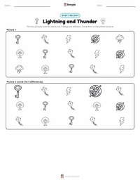 Lightning and Thunder printable worksheet preview