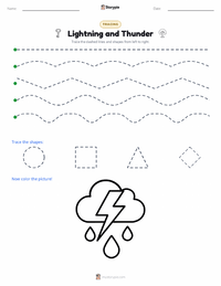 Lightning and Thunder printable worksheet preview