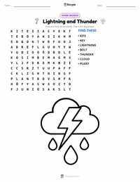 Lightning and Thunder printable worksheet preview