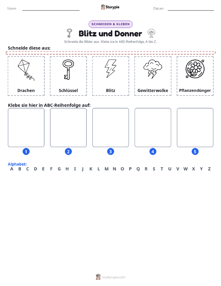 Schneiden & Einfügen Alphabet