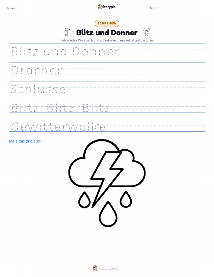 Schreibübung