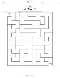 Thor printable worksheet preview