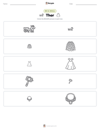 Thor printable worksheet preview