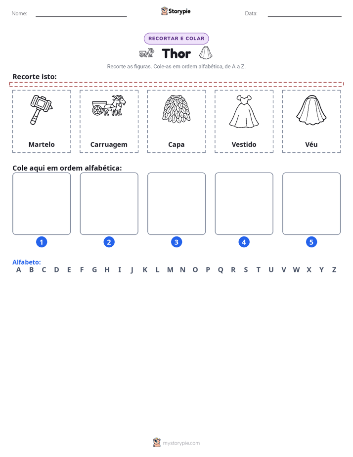 Recortar & Colar Alfabeto