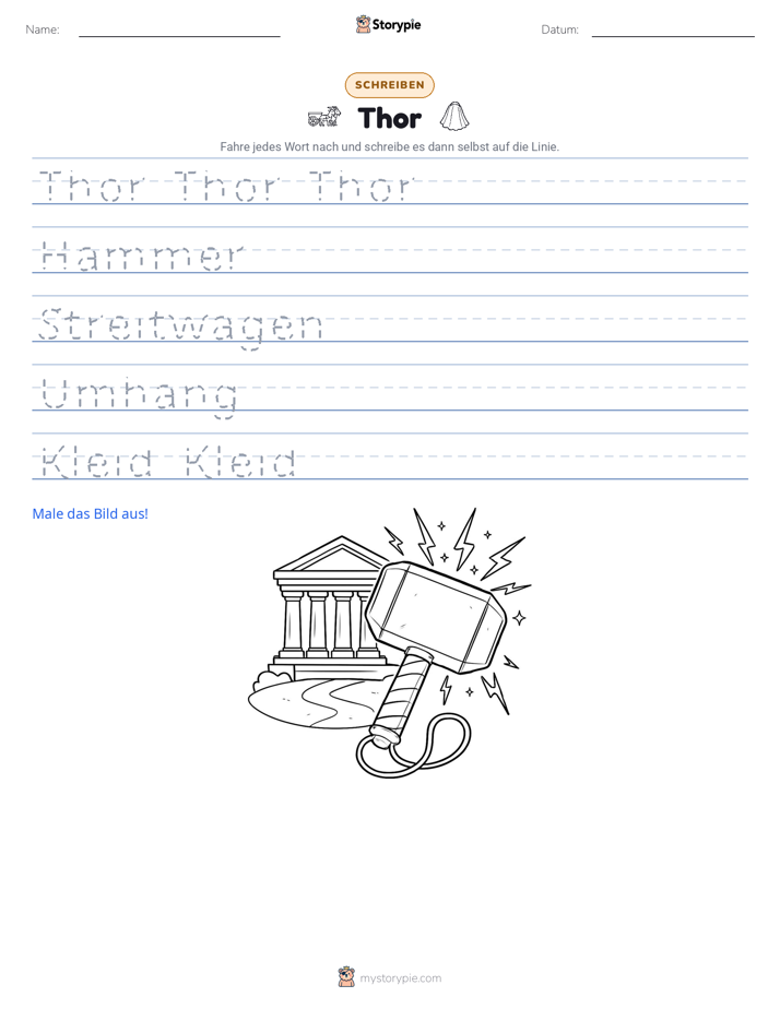 Schreibübung