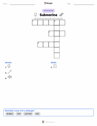 Submarine printable worksheet preview