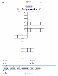 Podgląd drukowalnego arkusza ćwiczeń Okręt podwodny