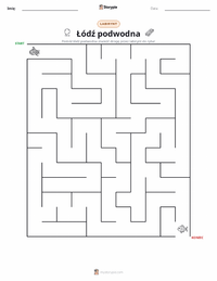 Podgląd drukowalnego arkusza ćwiczeń Okręt podwodny