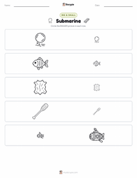 Submarine printable worksheet preview