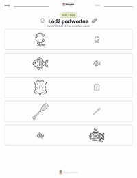 Podgląd drukowalnego arkusza ćwiczeń Okręt podwodny