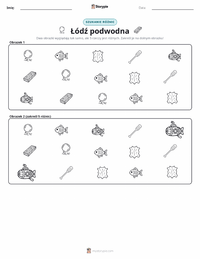 Podgląd drukowalnego arkusza ćwiczeń Okręt podwodny