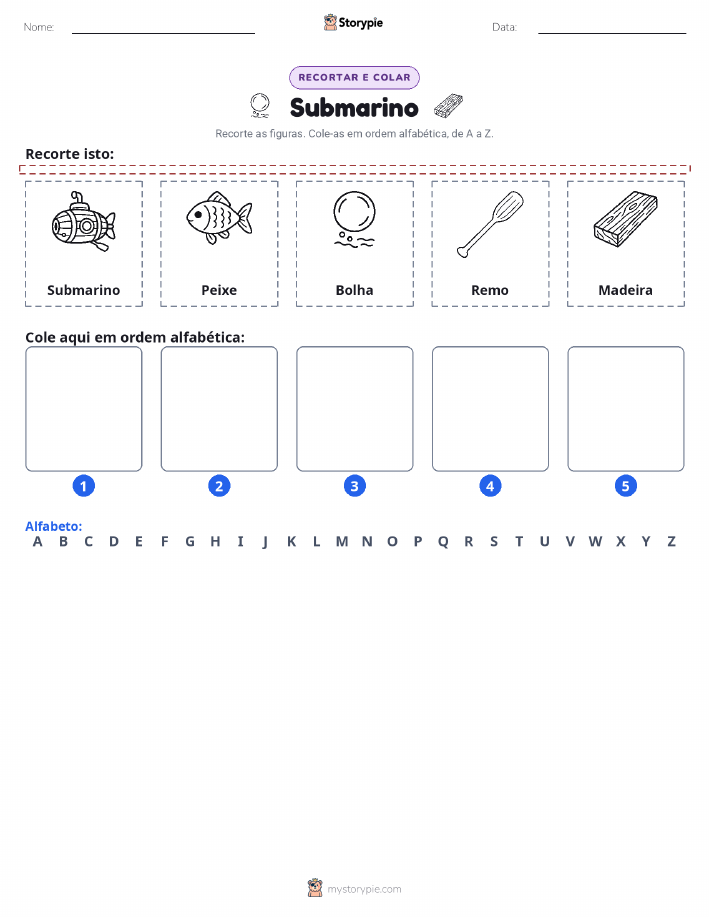 Recortar & Colar Alfabeto
