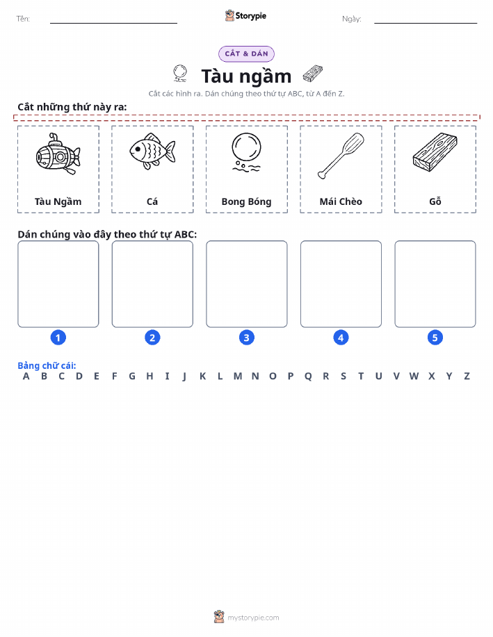 Cắt & Dán Chữ Cái