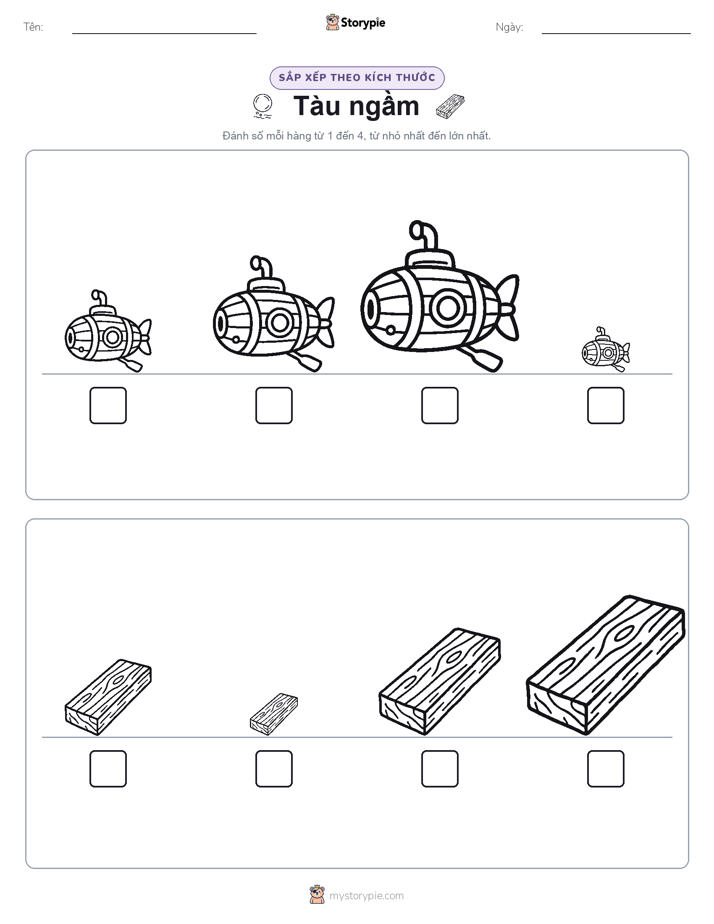 Thứ Tự Kích Thước