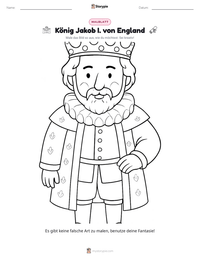 König Jakob I. von England druckbare Arbeitsblatt Vorschau