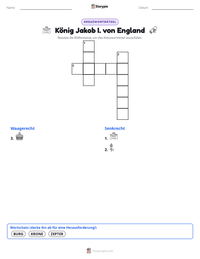 König Jakob I. von England druckbare Arbeitsblatt Vorschau