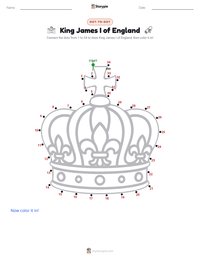 King James I of England printable worksheet preview