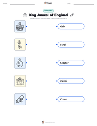 King James I of England printable worksheet preview