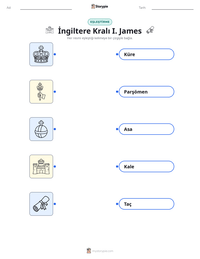 İngiltere Kralı I. James yazdırılabilir çalışma sayfası önizlemesi
