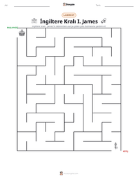 İngiltere Kralı I. James yazdırılabilir çalışma sayfası önizlemesi