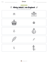 König Jakob I. von England druckbare Arbeitsblatt Vorschau