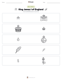 King James I of England printable worksheet preview